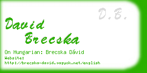 david brecska business card